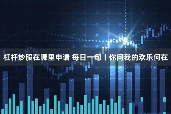 杠杆炒股在哪里申请 每日一句丨你问我的欢乐何在