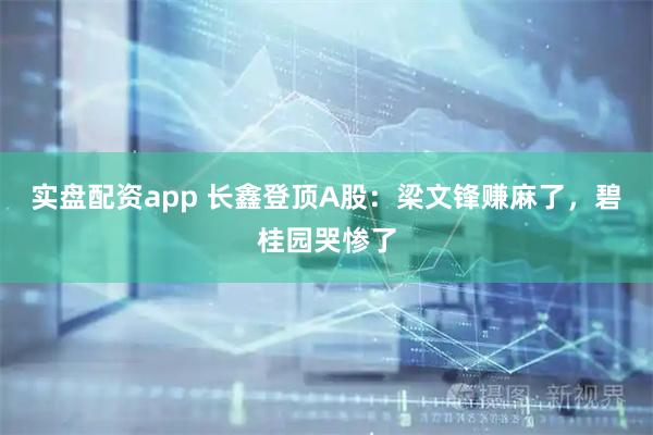 实盘配资app 长鑫登顶A股：梁文锋赚麻了，碧桂园哭惨了